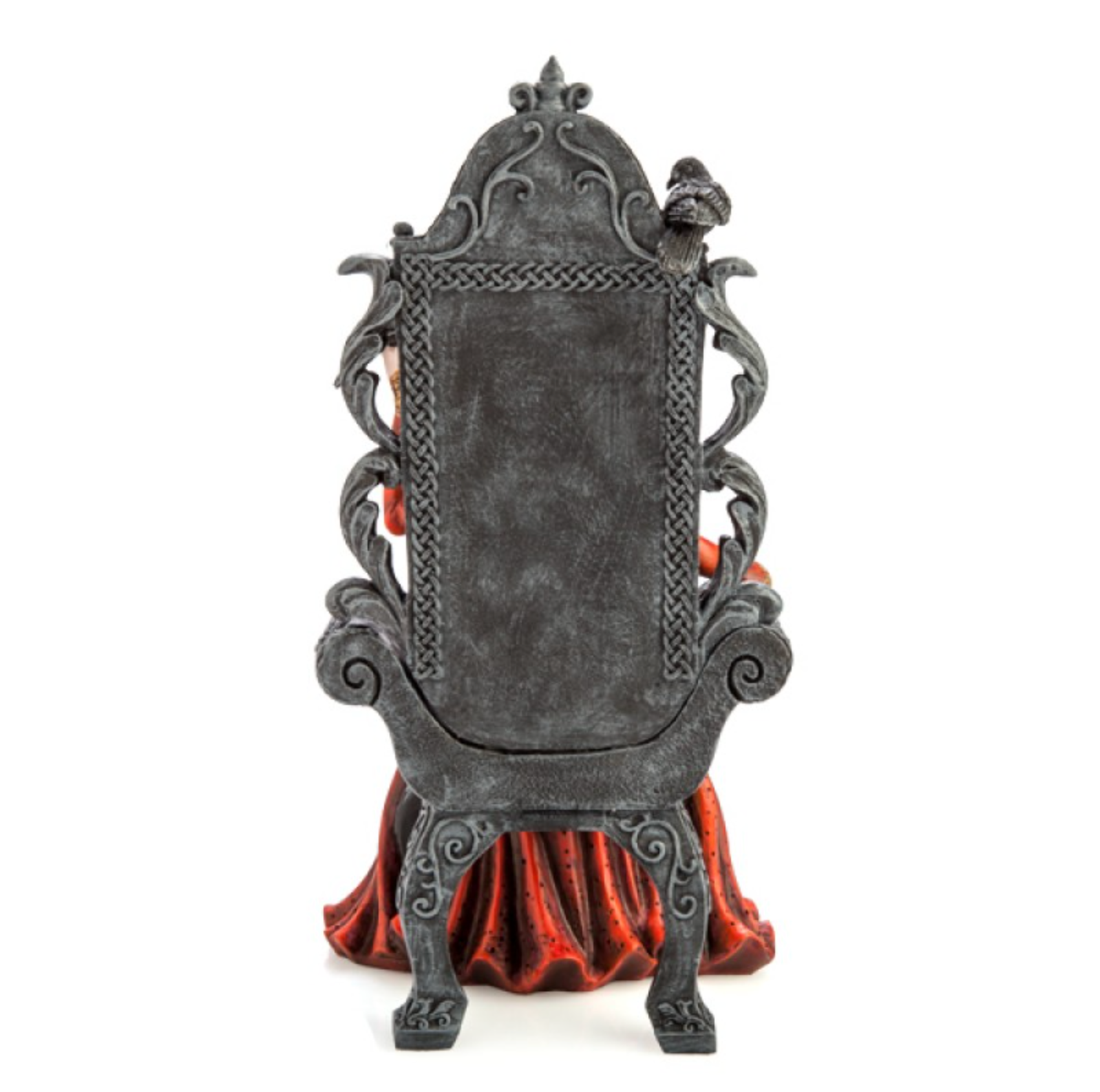 Red Queen on Throne with Raven Figurine