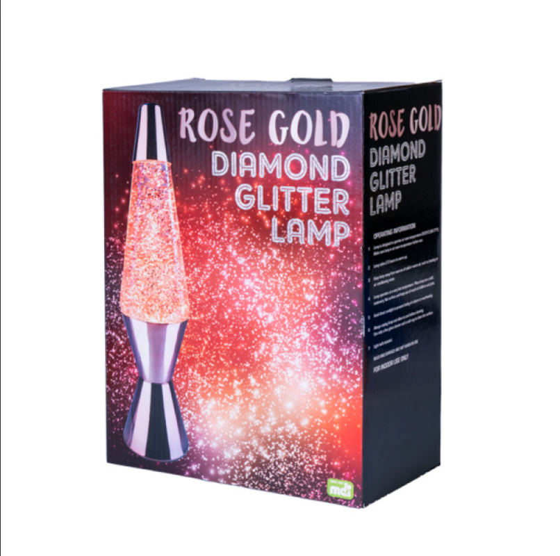 Rose Gold Diamond Glitter Lamp