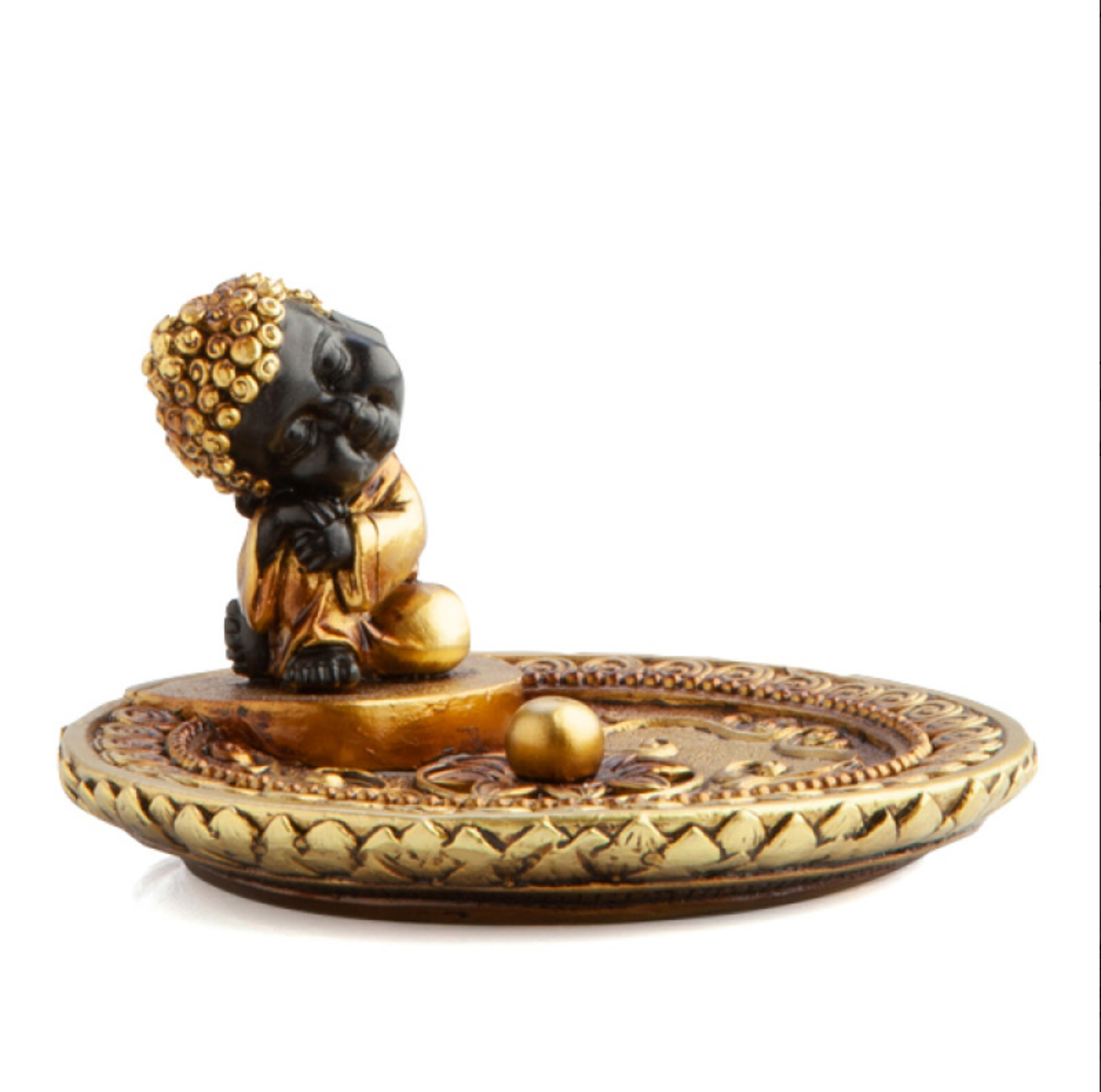 Gold Sleeping Baby Buddha Incense Burner