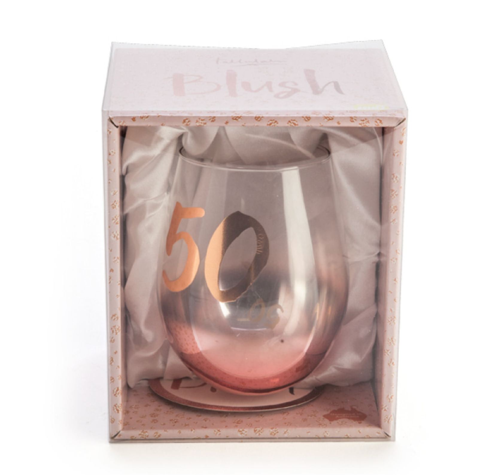 50th Birthday Blush Stemless