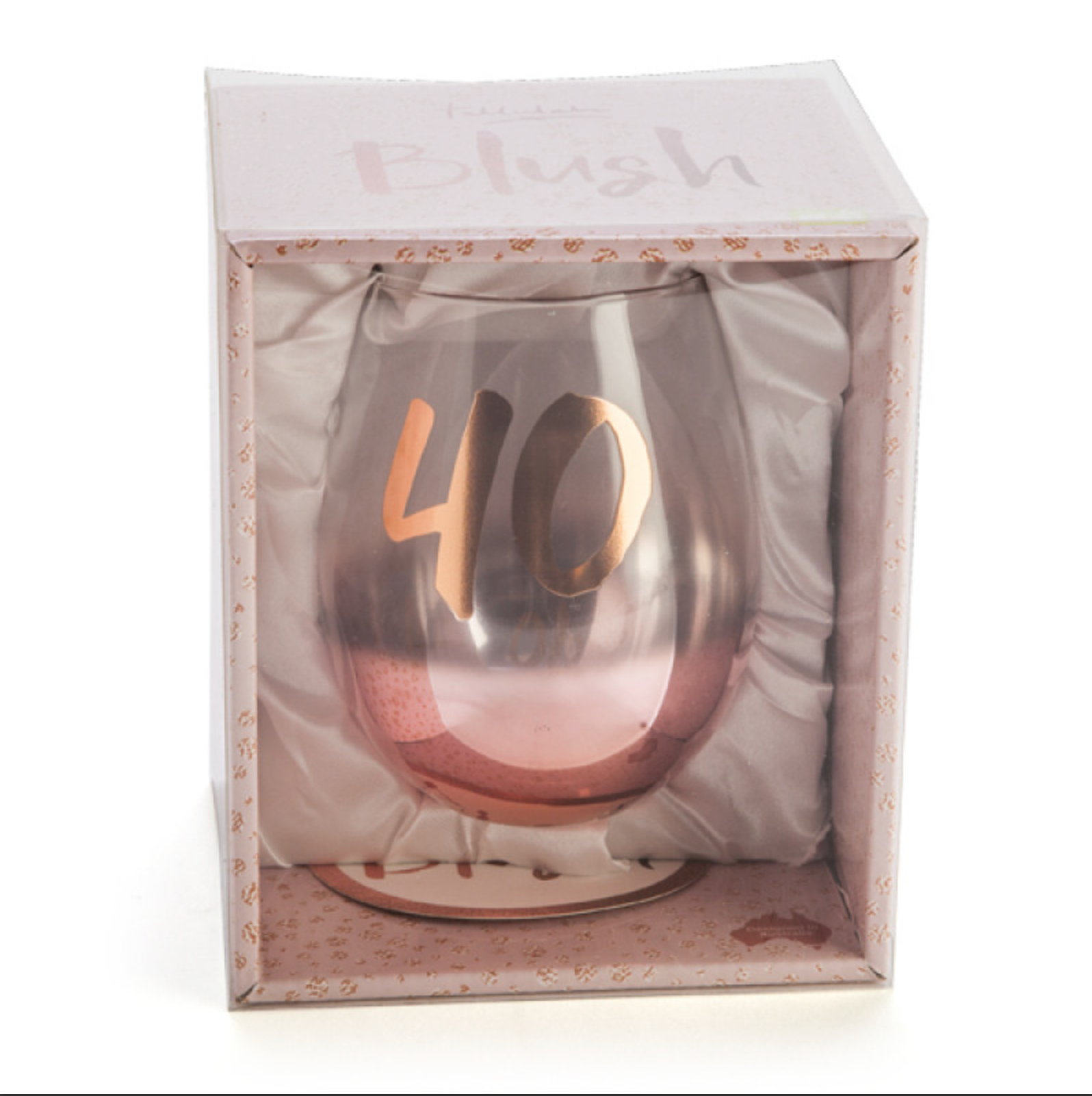 40th Birthday Blush Stemless