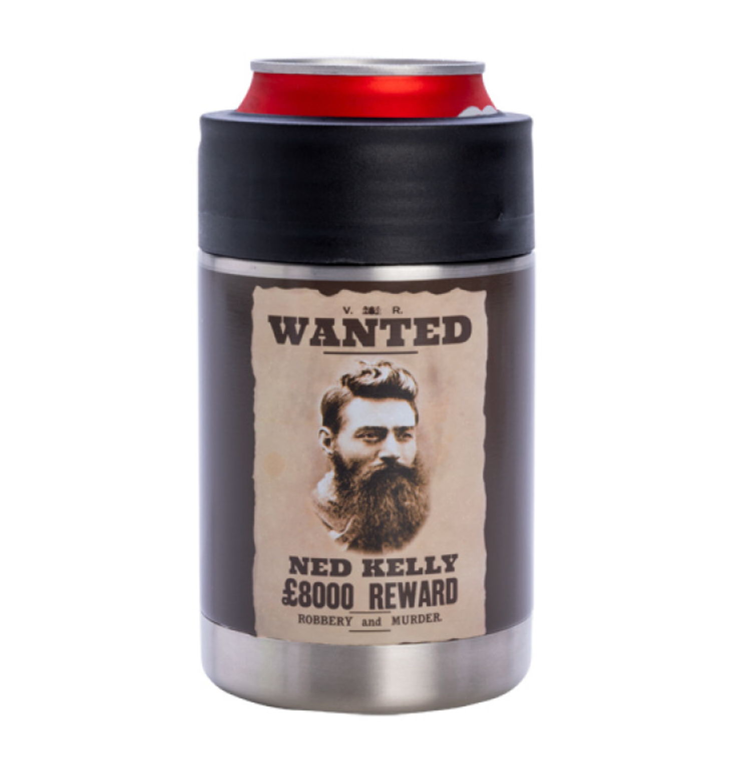 Ned Kelly Metal Can Cooler