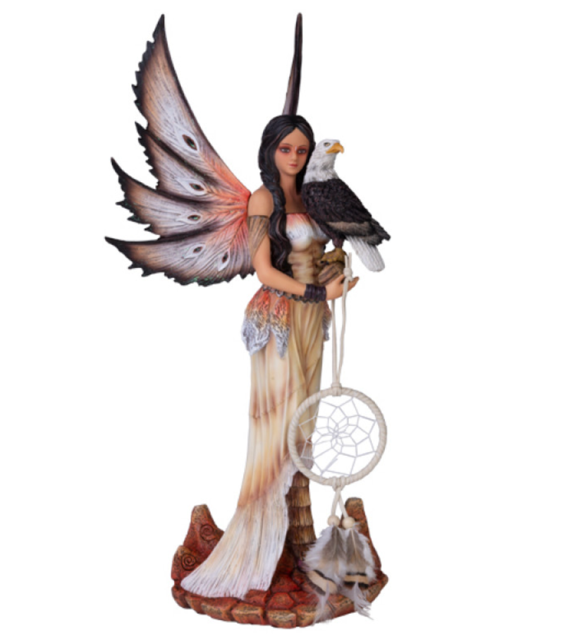 Eagle Fairy Figurine with Dreamcatcher