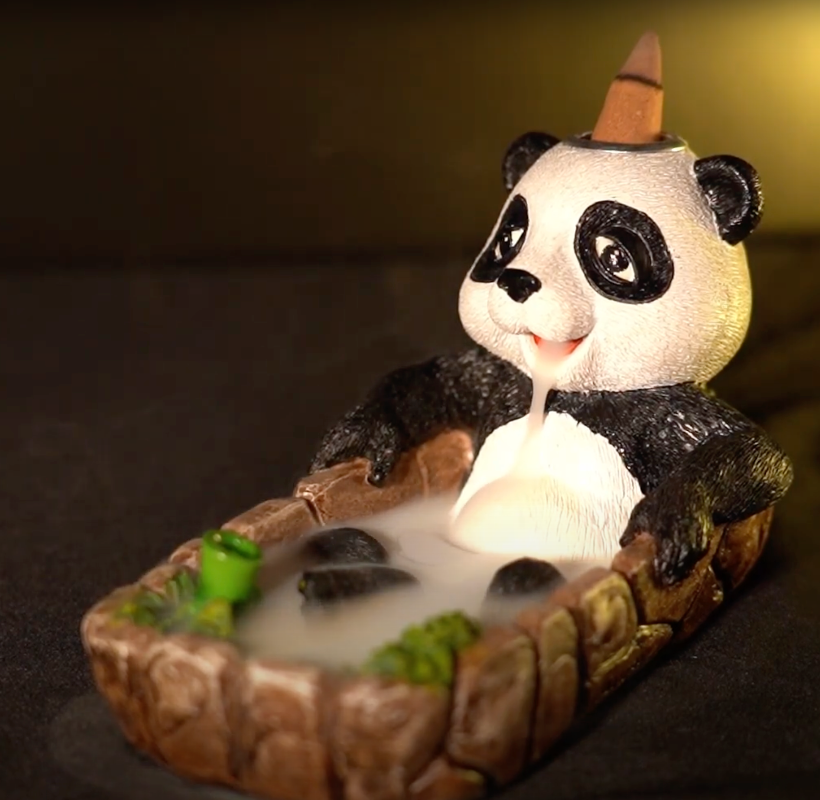 Panda Backflow Incense Burner