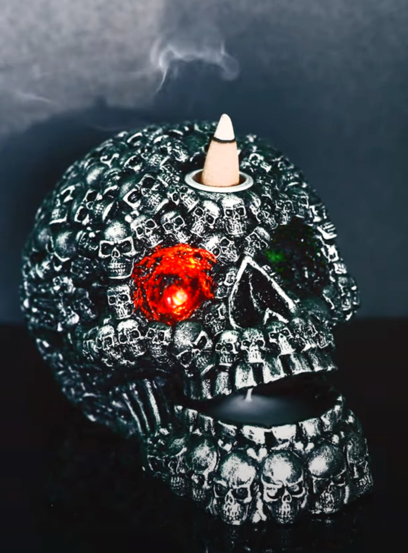 Skull LED Backflow Incense Burner