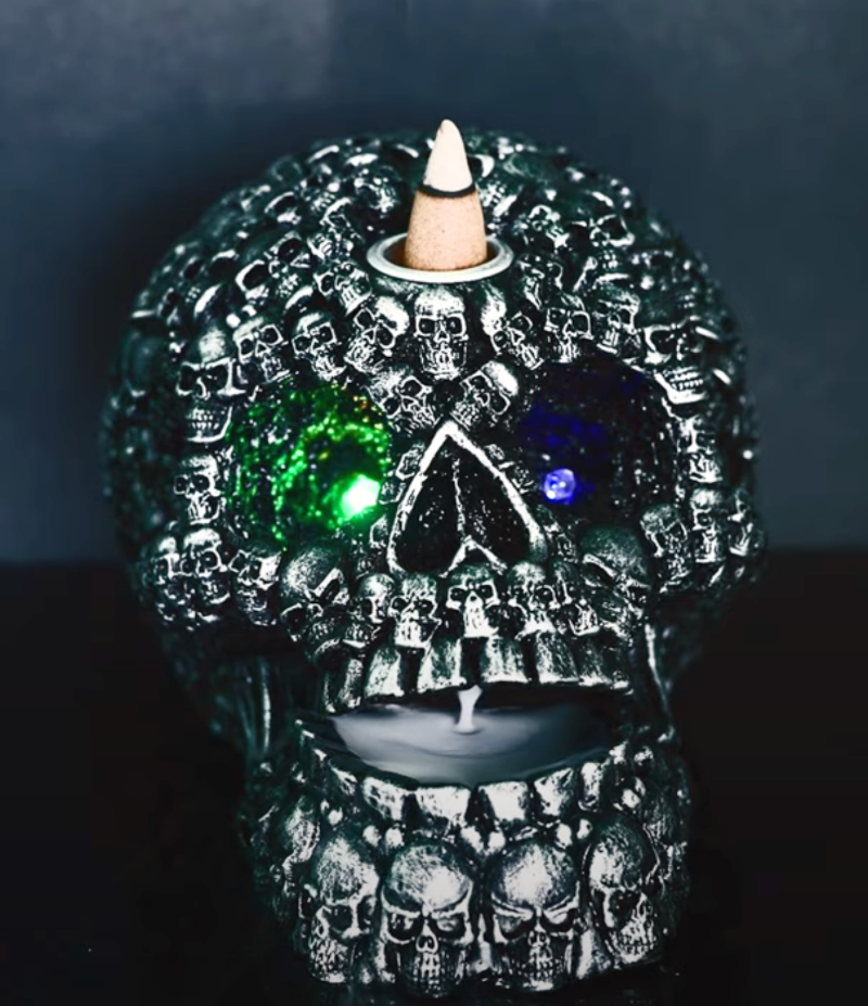 Skull LED Backflow Incense Burner