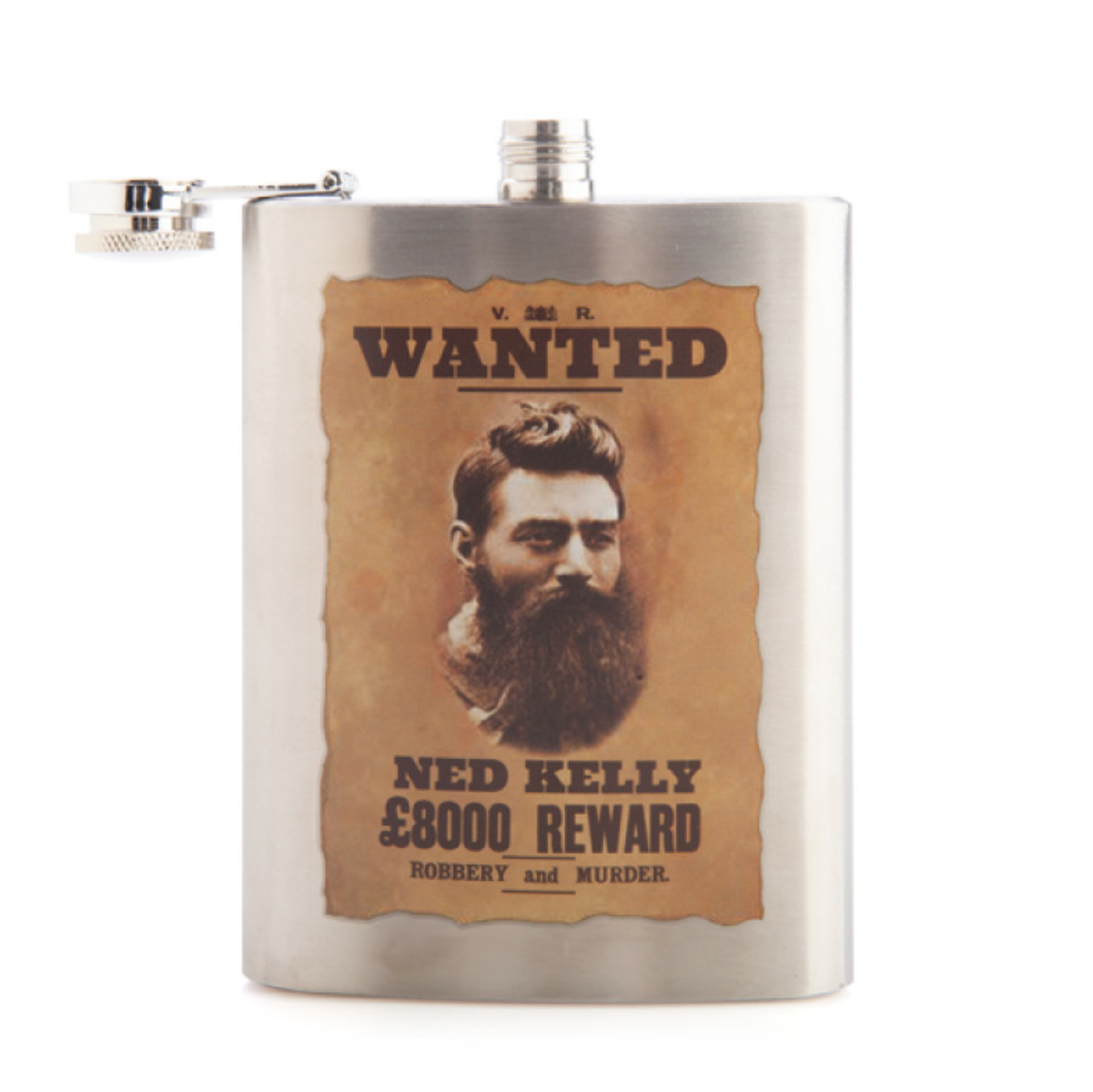 Ned Kelly Metal Flask