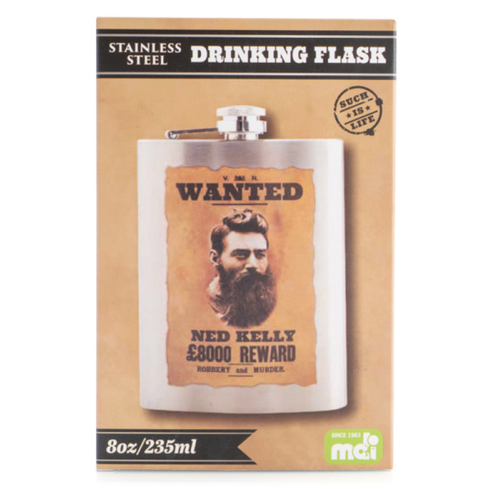 Ned Kelly Metal Flask