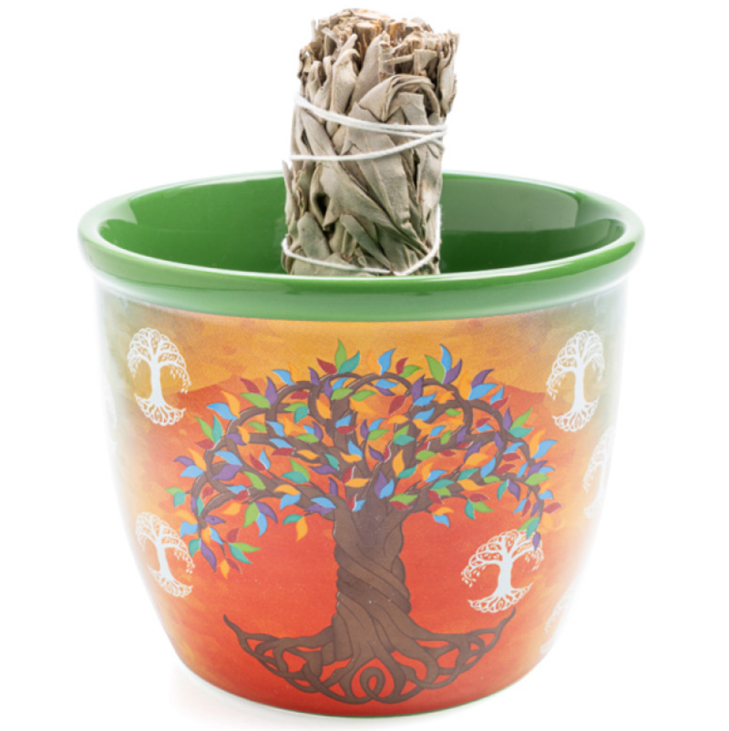 Wild Scents Tree of Life Ceramic Smudge Bowl