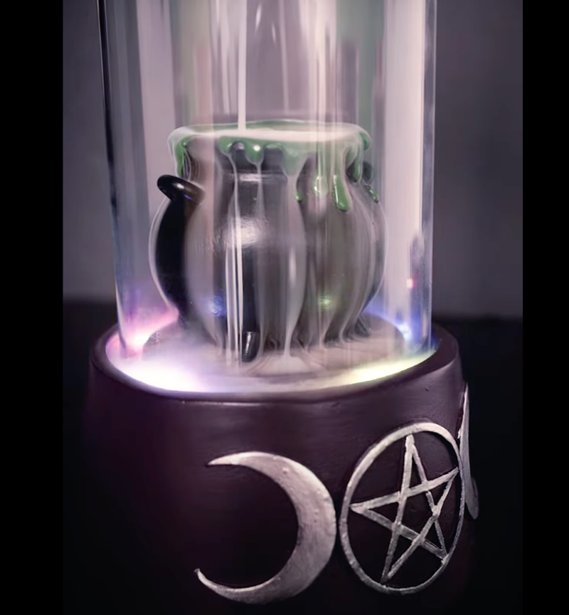 Cauldron Glass Case LED Backflow Incense Burner