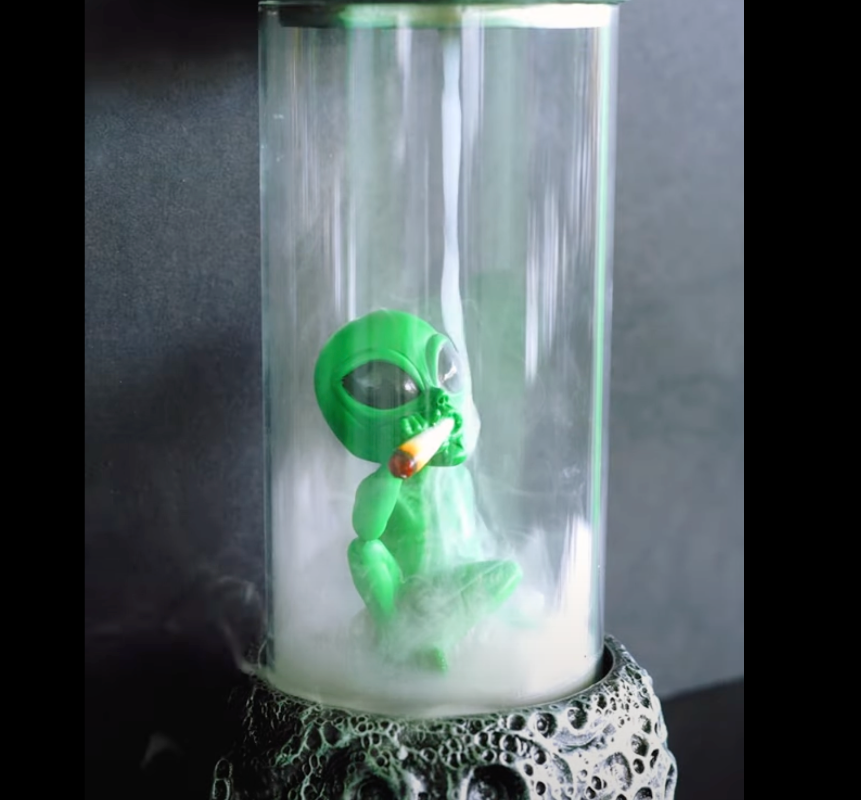 Stoned Alien Glass Case LED Backflow Incense Burner