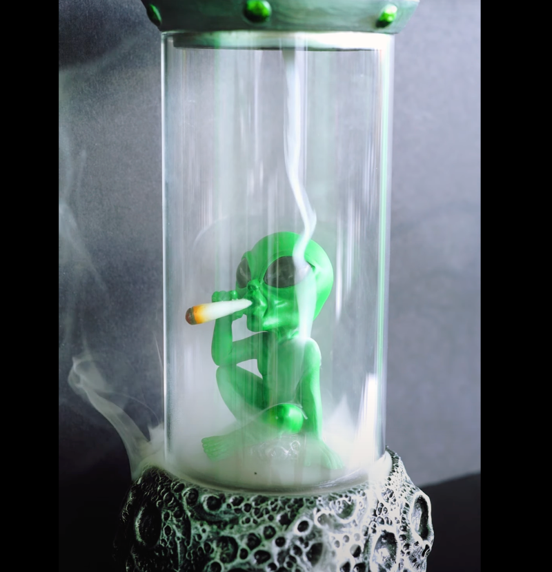 Stoned Alien Glass Case LED Backflow Incense Burner