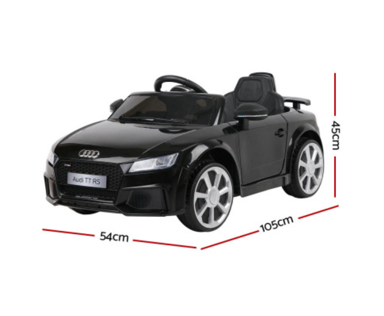 Kids Electric Ride On Car Audi Licensed TTRS Toy Cars Remote 12V Battery Black