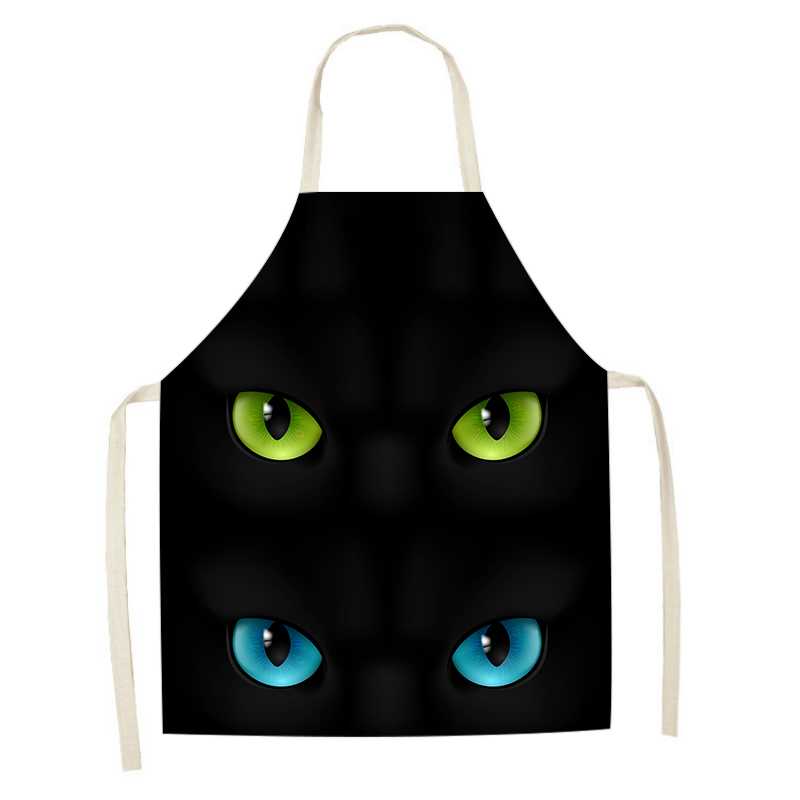 Cute Black Cat Apron Oil Proof Waterproof (11)