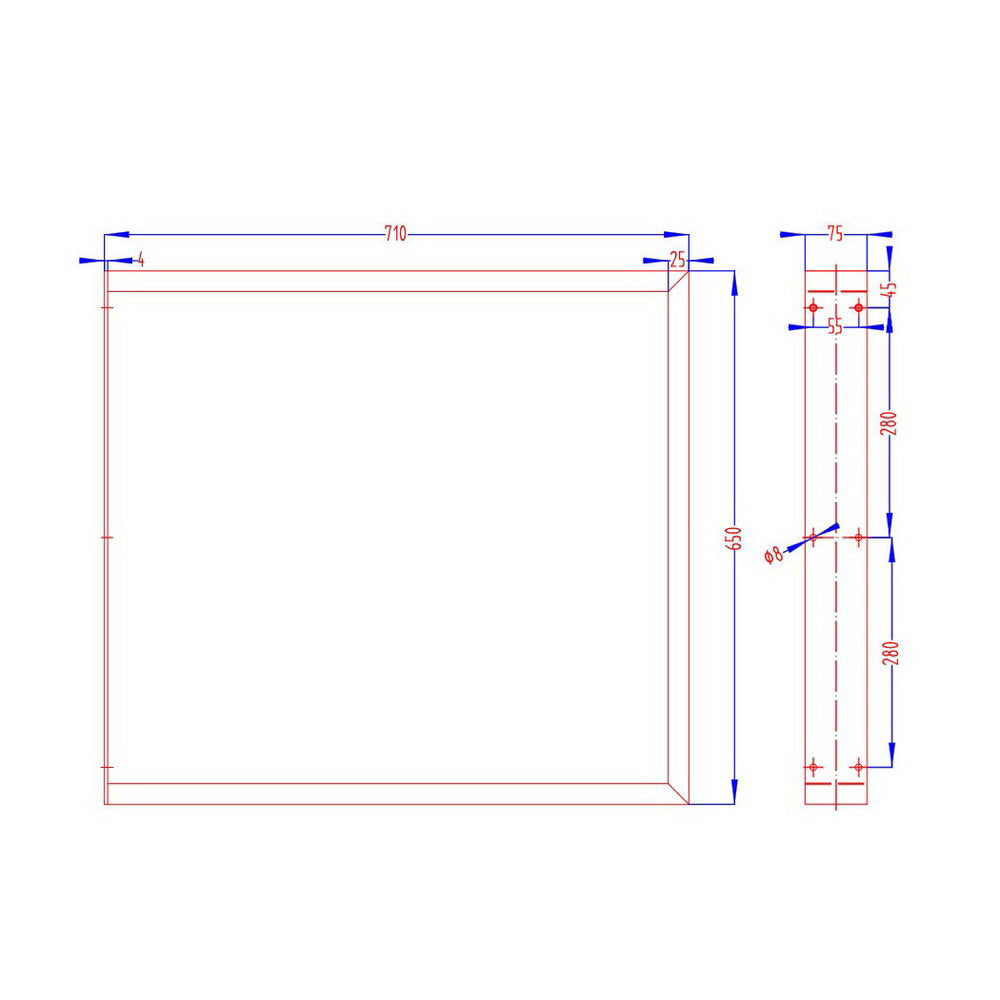 Artiss Metal Table Legs DIY Rectangular 71X65CM Set of 2