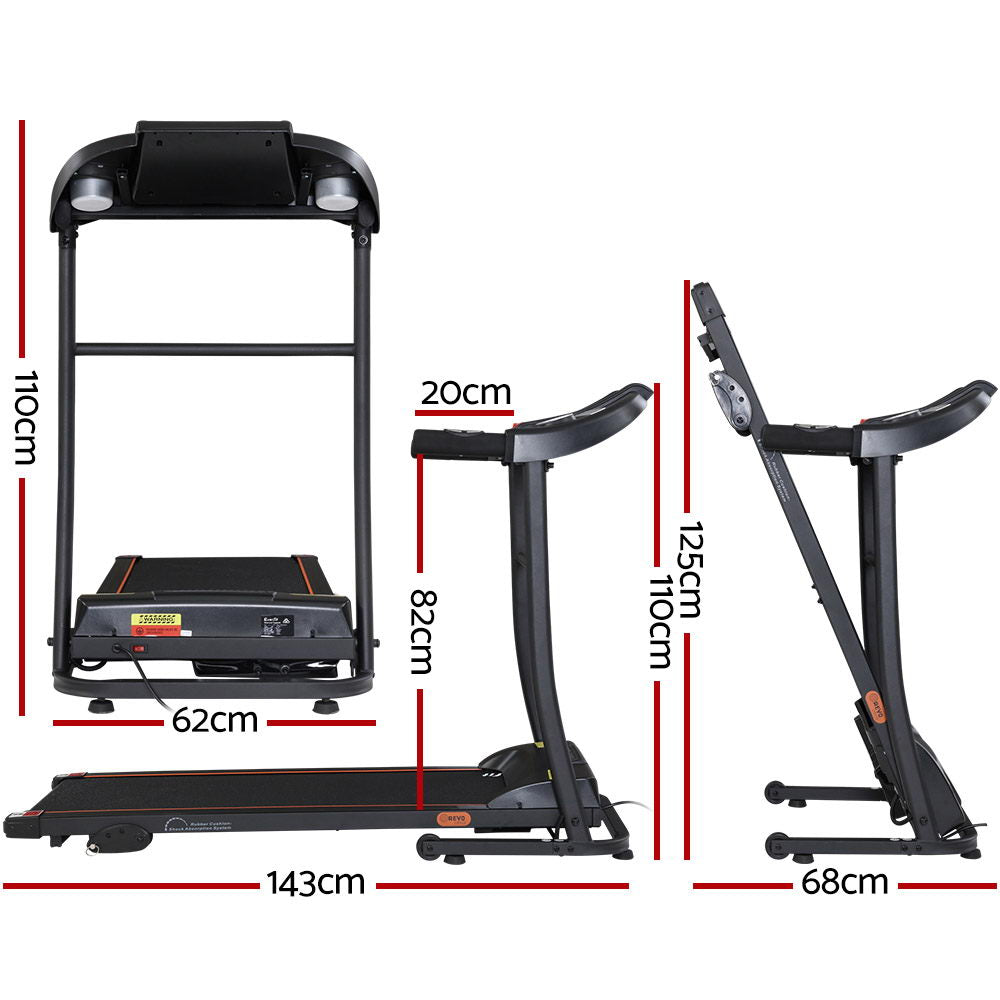 Everfit Treadmill Electric Home Gym Fitness Exercise Machine Incline 400mm