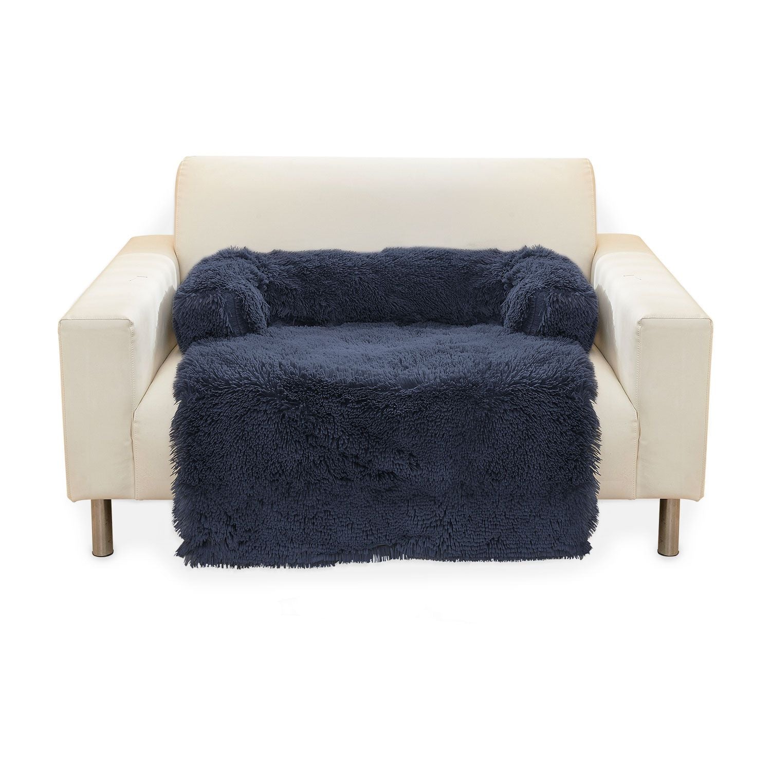 Floofi Pet Sofa Cover Soft with Bolster L Size (Dark Blue)