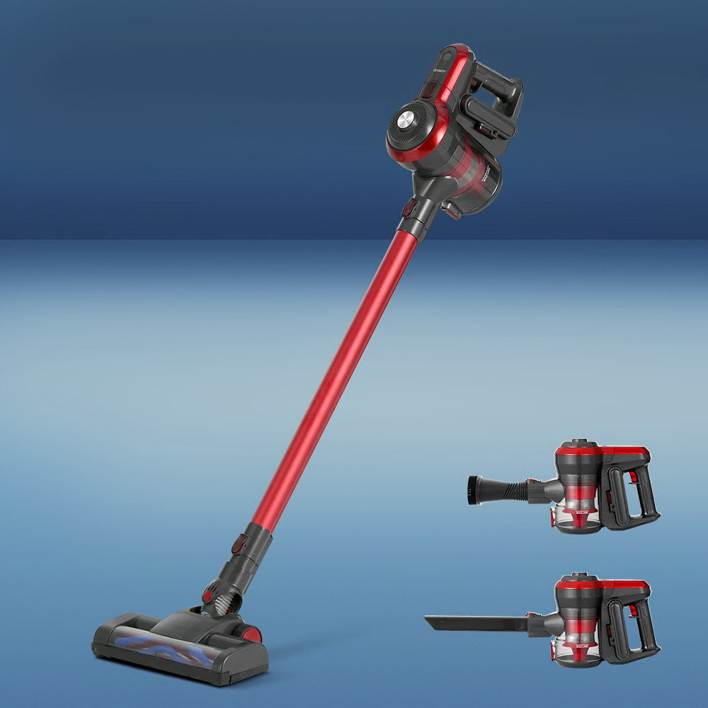 Devanti Stick Vacuum Cleaner Brushless Cordless 250W Red