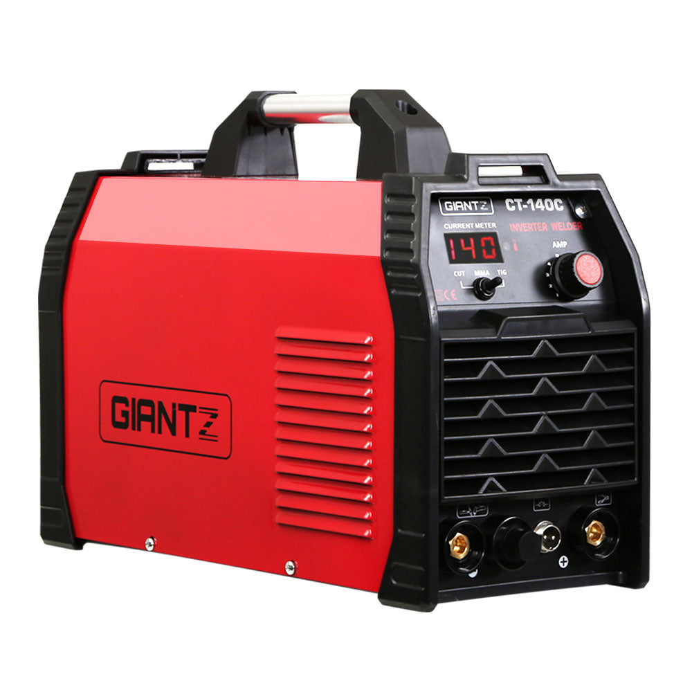 Giantz 140Amp Inverter Welder Plasma Cutter Gas DC iGBT Portable Welding Machine