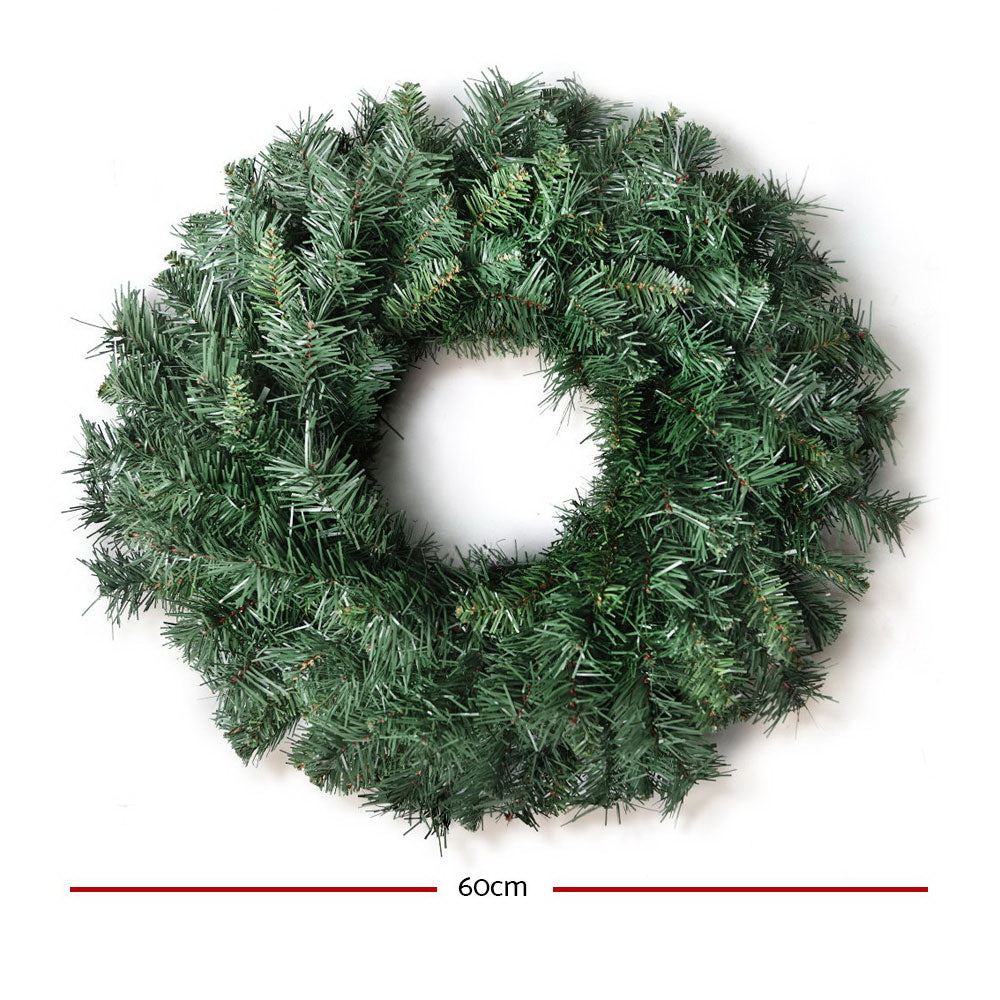 Jingle Jollys 60cm Christmas Wreath Garland Xmas Decorations Wedding Party