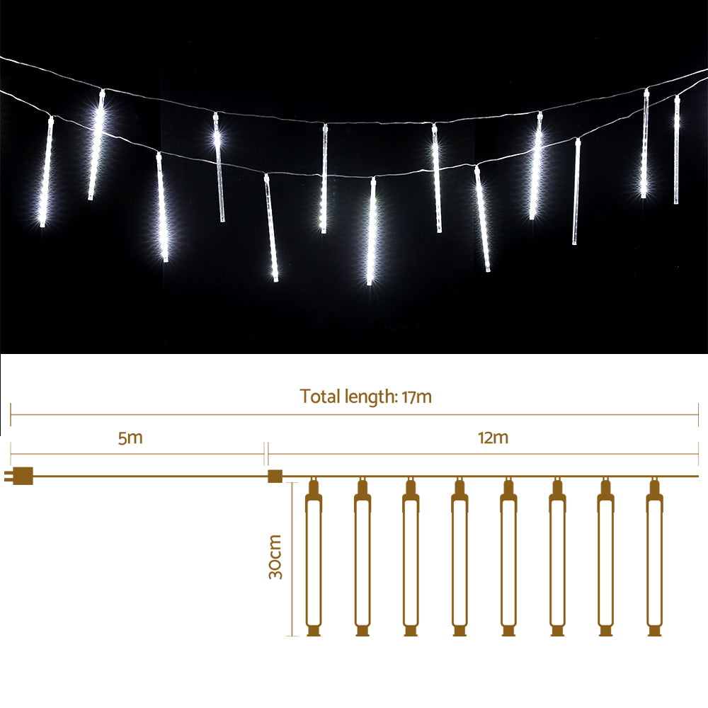 Jingle Jollys 12M Christmas Lights Shower Light 960 LED Falling Metor