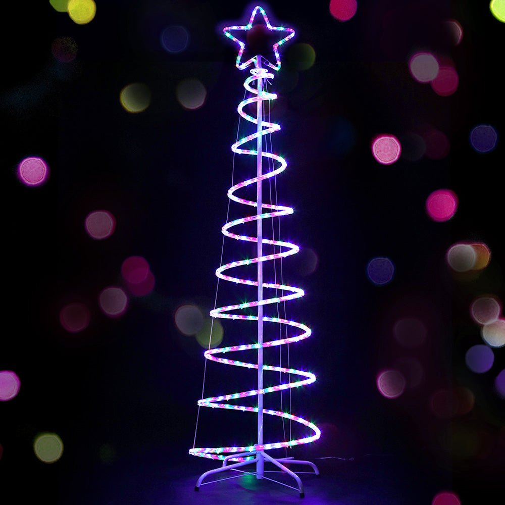 Jingle Jollys Christmas Lights 188cm Tree 288 LED Decorations